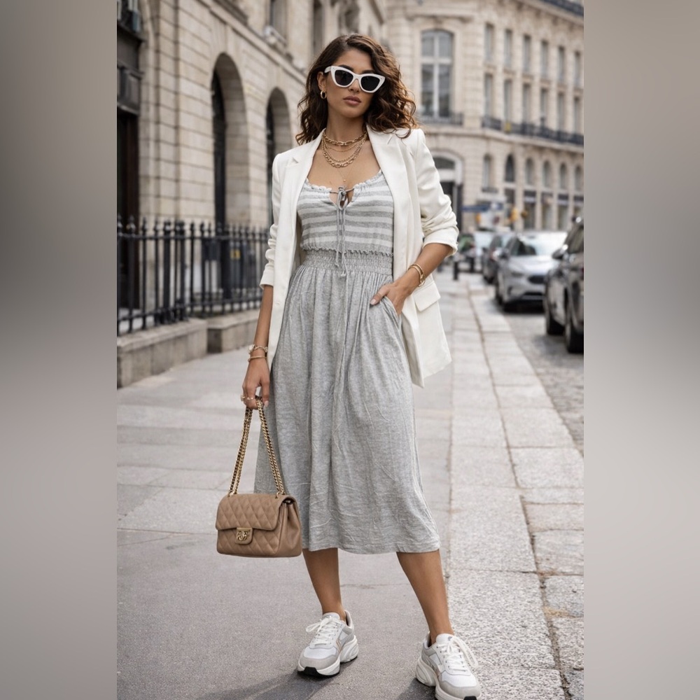 Splendid Striped Midi Dress – NWT | Neiman Marcus Exclusive